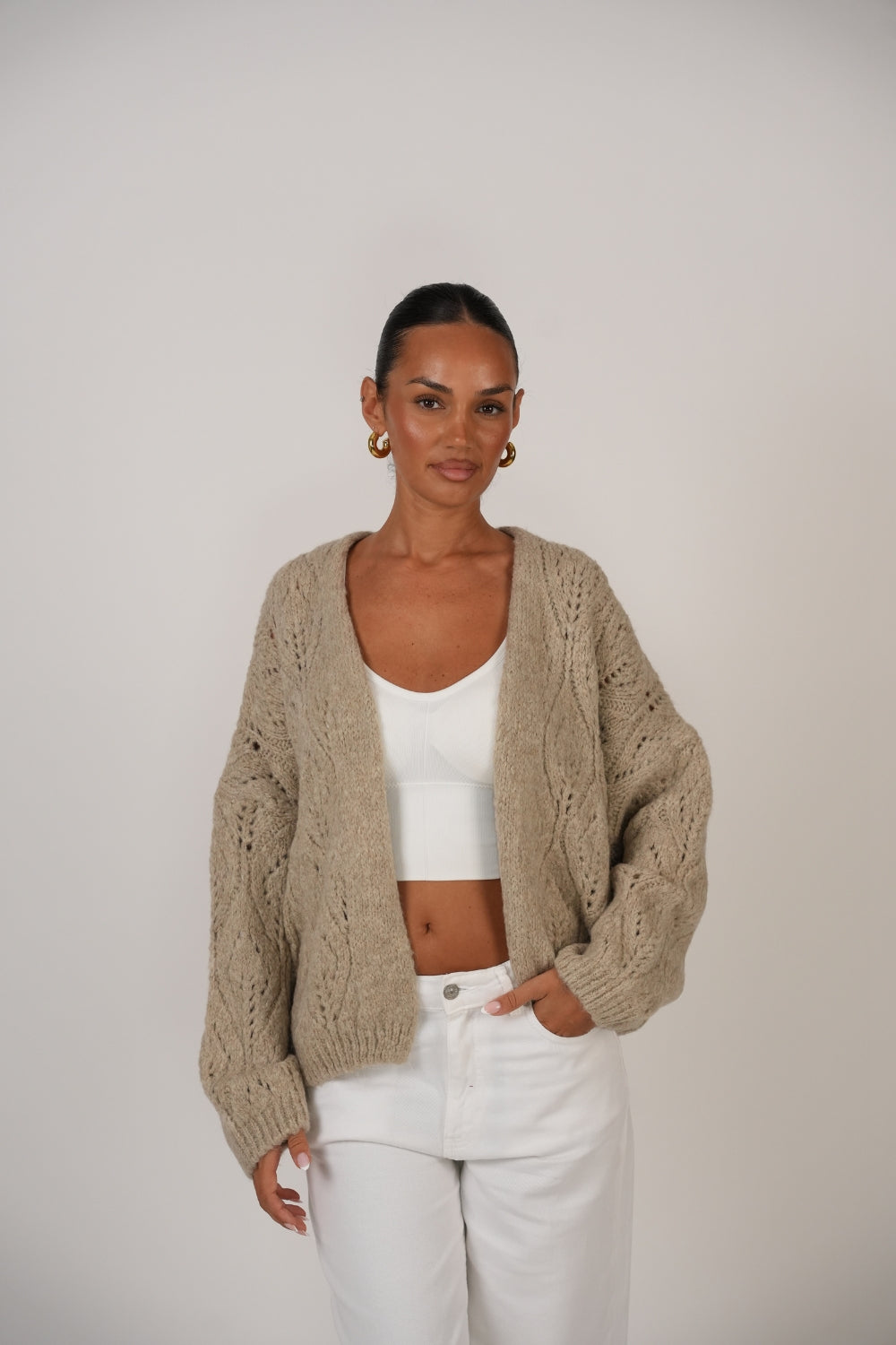 Cardigan Calado Oversize foto 2