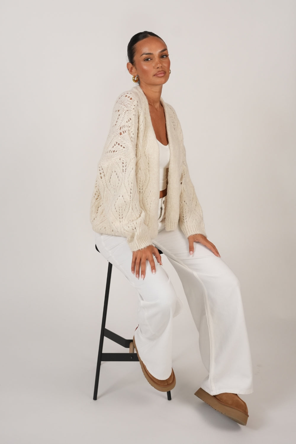 Cardigan Calado Oversize foto 11