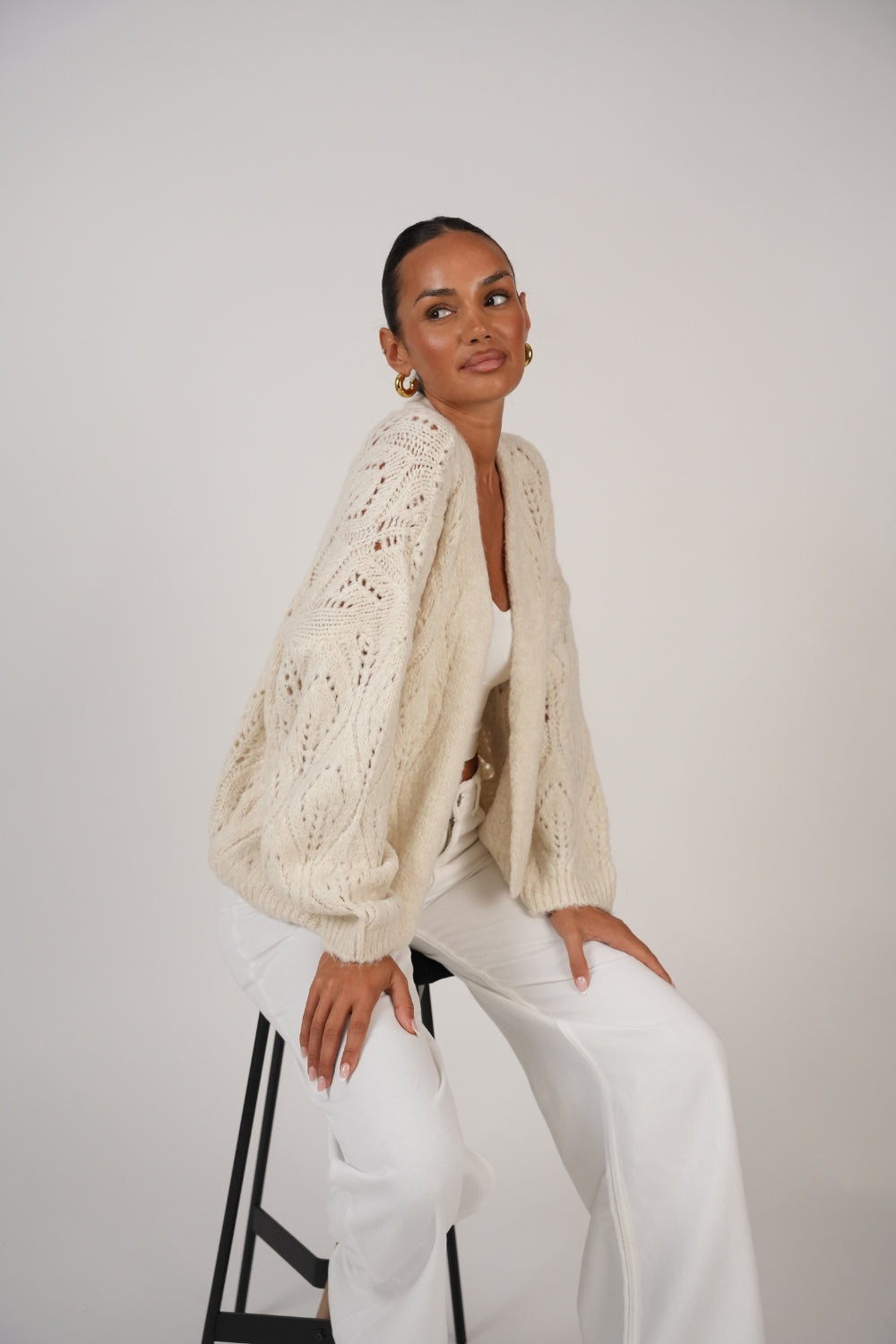 Cardigan Calado Oversize foto 12