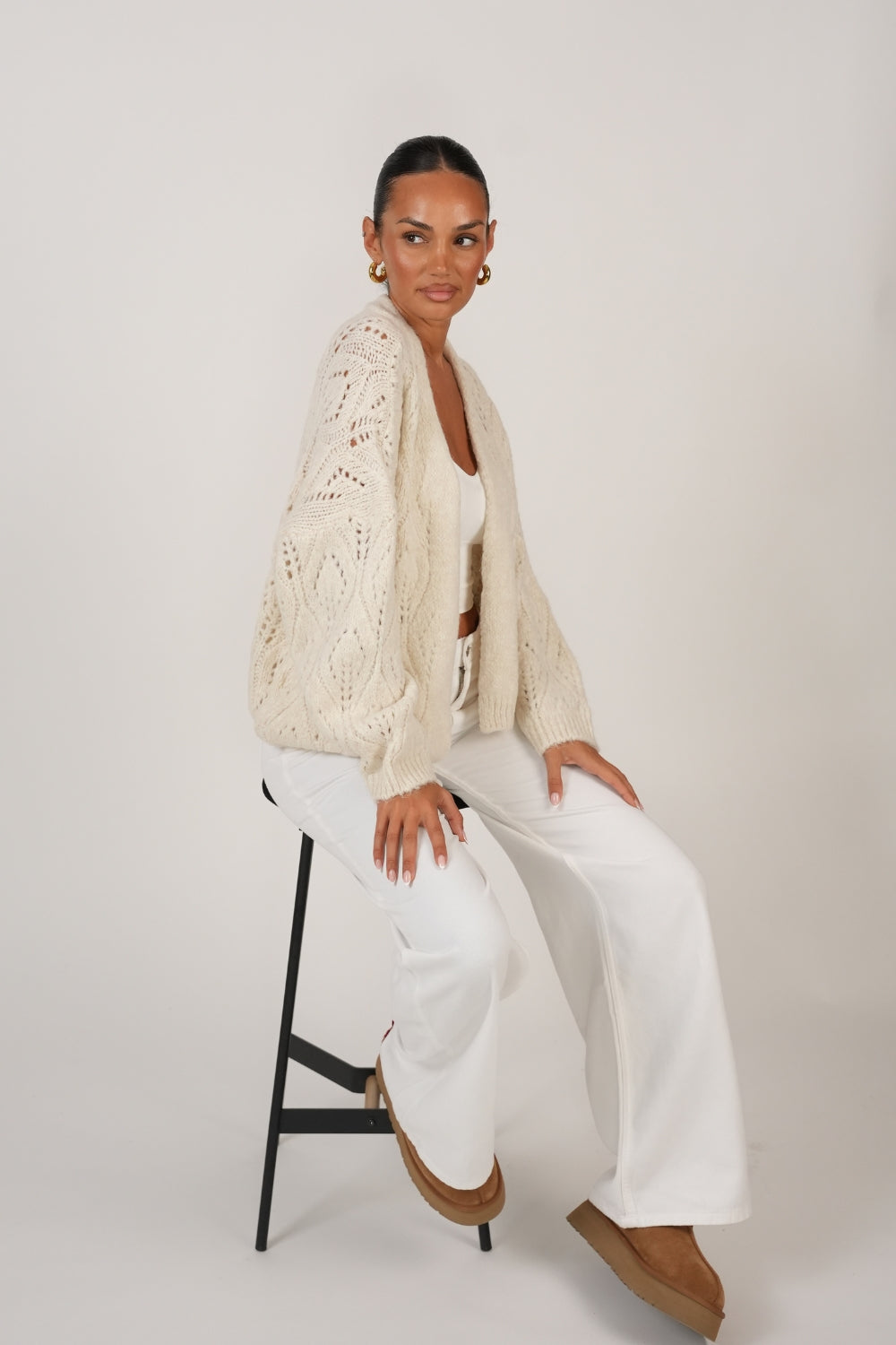 Cardigan Calado Oversize foto 13