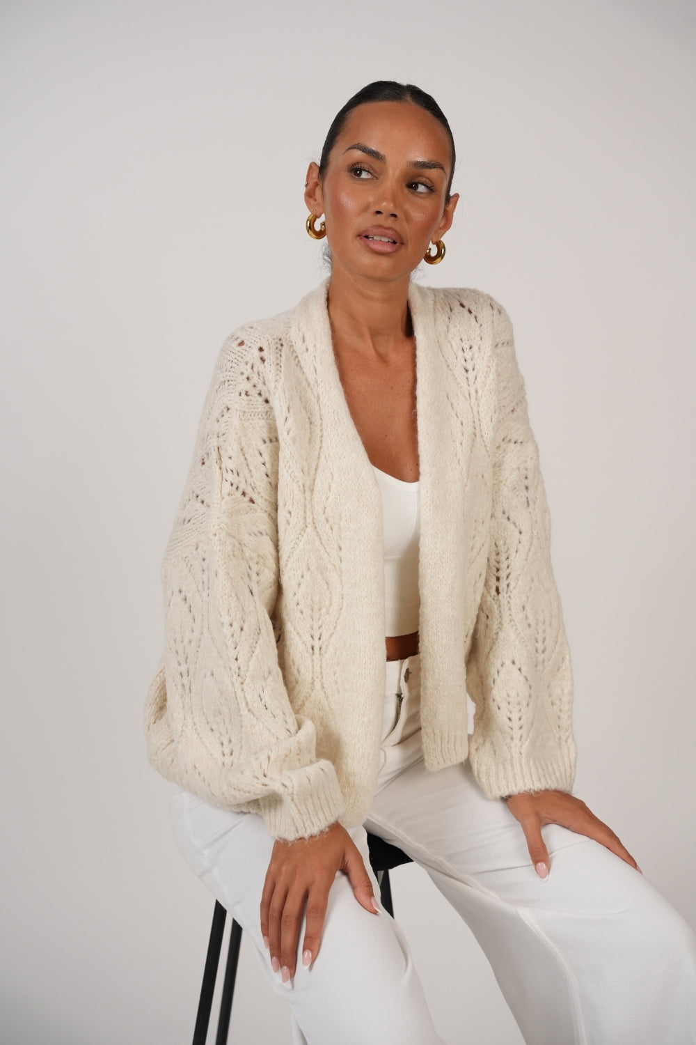 Cardigan Calado Oversize foto 14