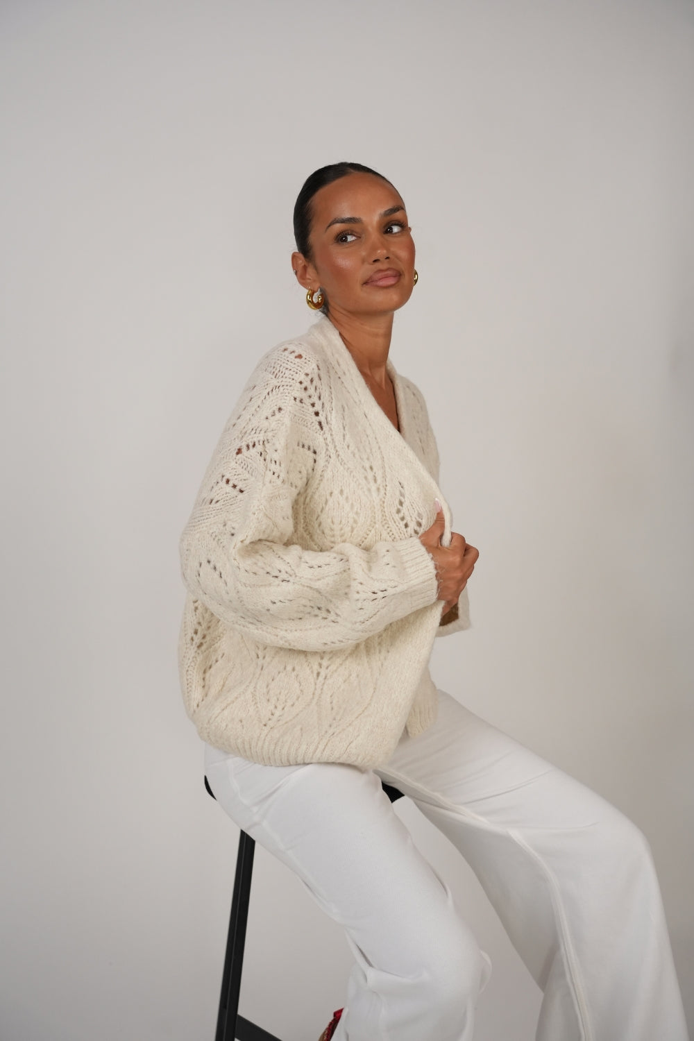 Cardigan Calado Oversize foto 15