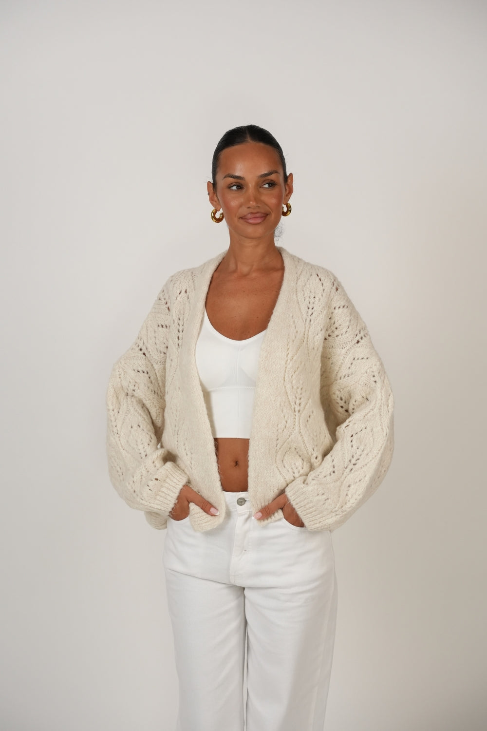 Cardigan Calado Oversize foto 3