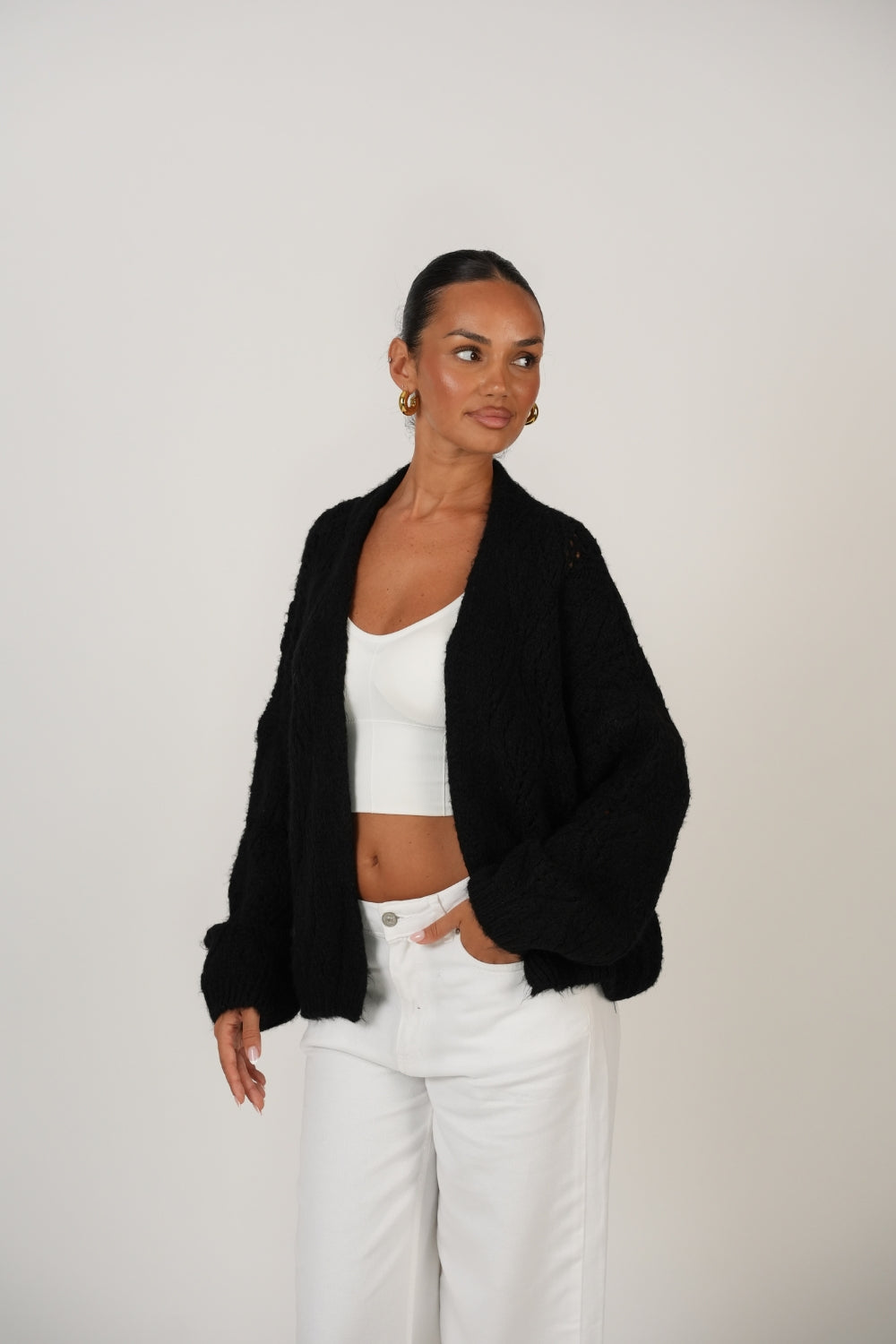 Cardigan Calado Oversize foto 5