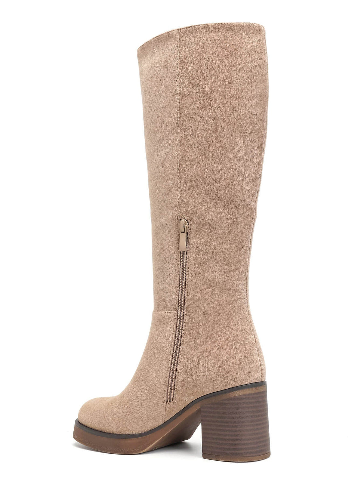 Botas Tacon Beige Taupe foto 3