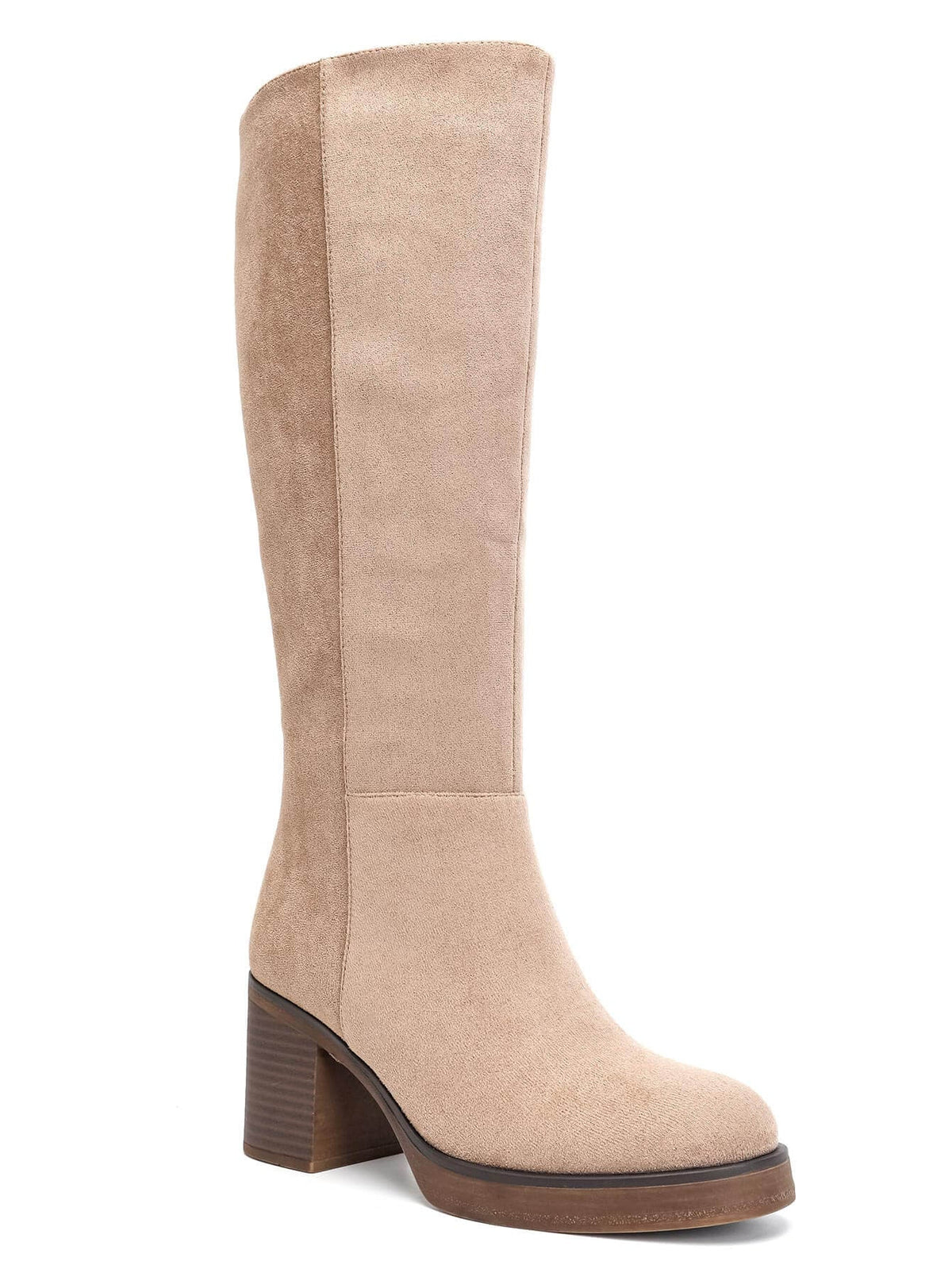 Botas Tacon Beige Taupe foto 1